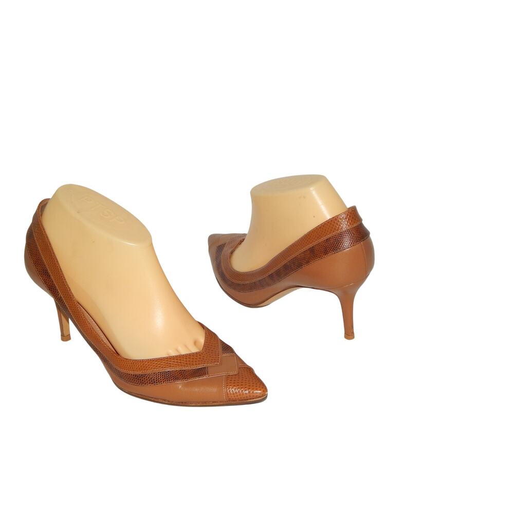 Salvatore Ferragamo Vintage Lizard Pumps Size 7.5